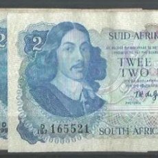 Billetes extranjeros: SOUTH ÁFRICA RESERVE 2 RAND 1966 MUY RARO REF 6214. Lote 91657780