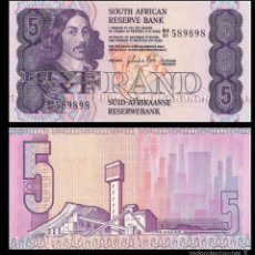 Billetes extranjeros: SOUTH ÁFRICA RESERVE 5 RAND 1978 SIN CIRCULAR PLANCHA MUY RARO REF 234. Lote 90358758