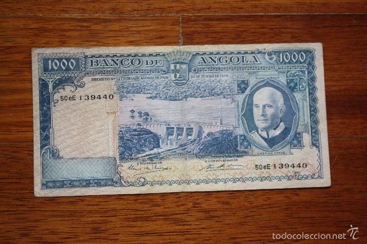 Billetes extranjeros: ANGOLA, 1000 ESCUDOS 1970, BC - Foto 1