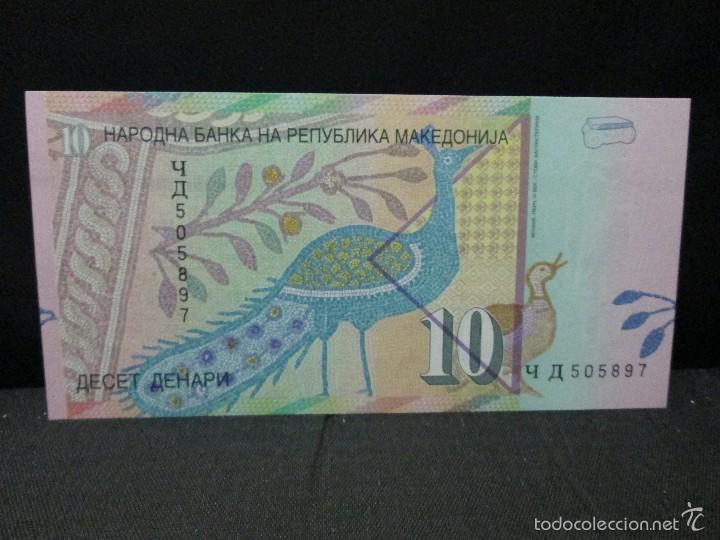 Billetes extranjeros: 10 dinara macedonia sc - Foto 1