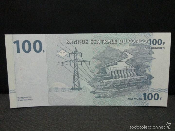 Billetes extranjeros: 100 francos 2007 congo sc - Foto 2