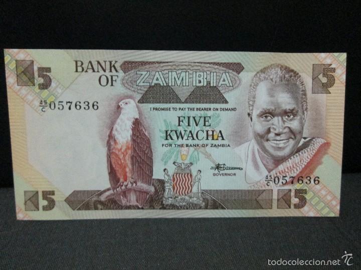 Billetes extranjeros: 5 kwacha zambia sincircular - Foto 1