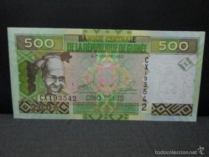 Billetes extranjeros: 500 francos 1960 guinea sc - Foto 1