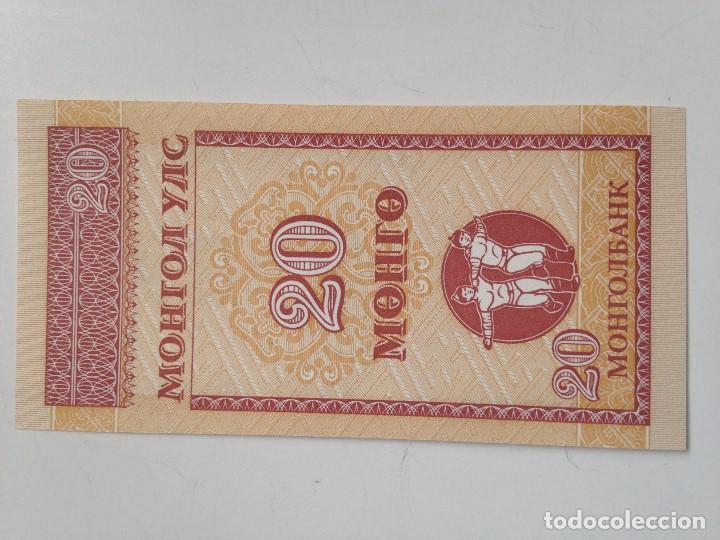 Billetes extranjeros: Billete Mongolia. 20 Mongo. 1993. Sin Circular - Foto 1