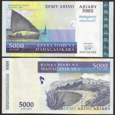 Billetes extranjeros: MADAGASCAR. CONMEMORATIVO 5000 ARIARY S/F(2007). S/C. PICK 94.. Lote 365926306