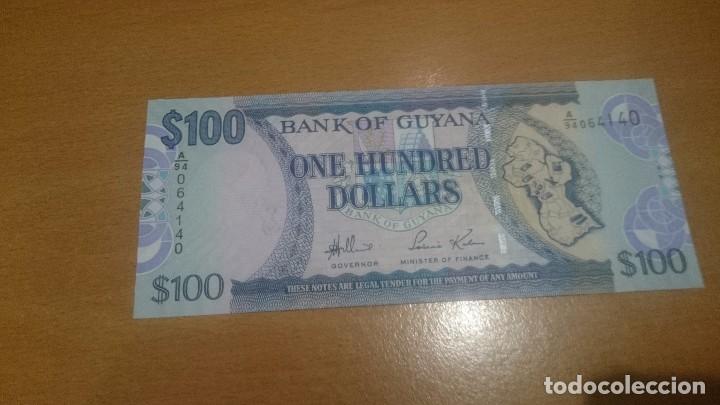 Billetes extranjeros: BILLETE DE GUYANA 100 DOLLARS CALIDAD SC - Foto 1