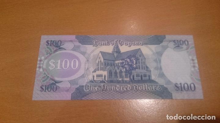 Billetes extranjeros: BILLETE DE GUYANA 100 DOLLARS CALIDAD SC - Foto 2
