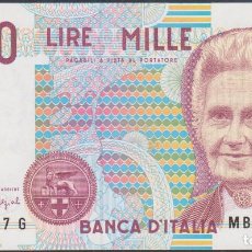 Billetes extranjeros: BILLETES - ITALIA 1000 LIRE - 1990 - SERIE MB 536423 G - PICK-114A (SC). Lote 218183401
