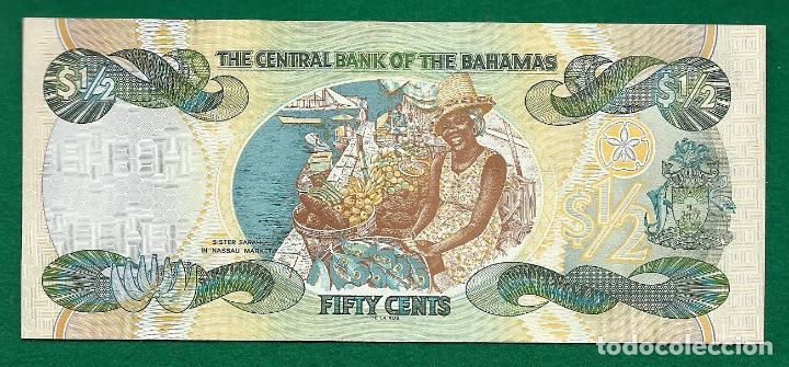 Billetes extranjeros: BAHAMAS - 1/2 DOLAR 2001 P. 68 SC UNC - Foto 2
