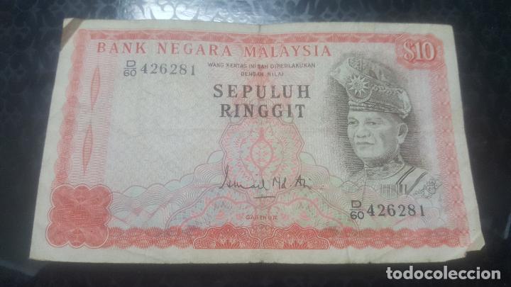 Billetes extranjeros: BILLETE MALASIA 10 RINGGIT 1976/81  D/60  426281 - Foto 1