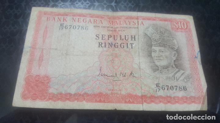 Billetes extranjeros: BILLETE MALASIA 10 RINGGIT 1976/81 E/17  670786 - Foto 1