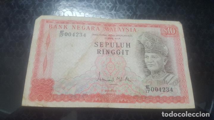 Billetes extranjeros: BILLETE MALASIA 10 RINGGIT 1976/81 E/17 004234 - Foto 1