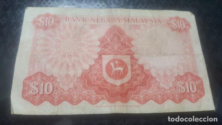 Billetes extranjeros: BILLETE MALASIA 10 RINGGIT 1976/81 E/17 004234 - Foto 2