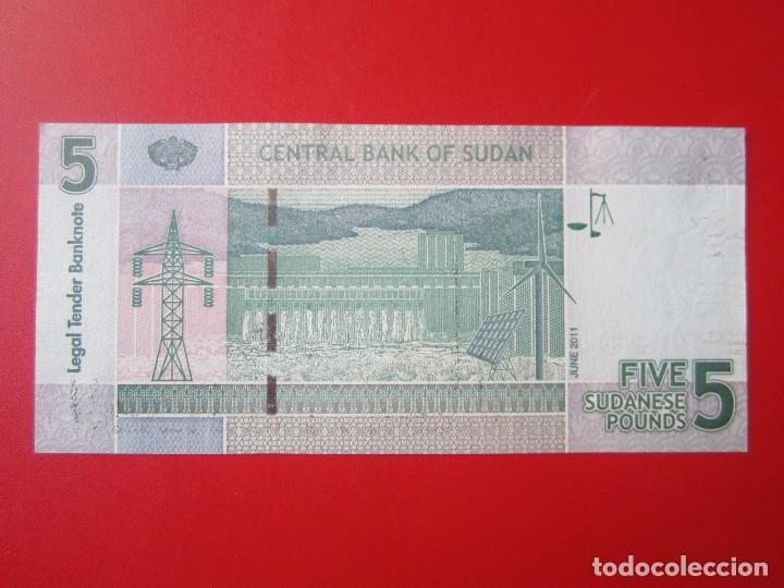 Billetes extranjeros: Sudan. billete de 5 libras. 2011 - Foto 2