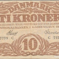 Billetes extranjeros: BILLETES - DINAMARCA - 10 KRONER 1932 - SERIE C - PICK-26D (MBC+)