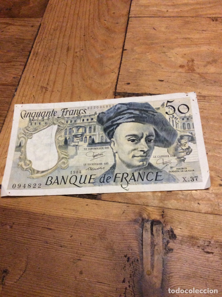 Billetes extranjeros: Billete 50 francos franceses 1984
