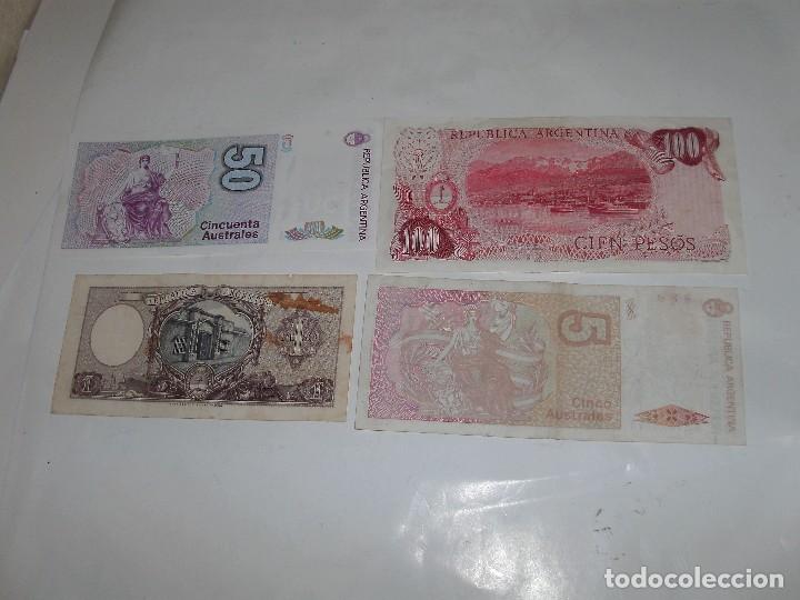 Billetes extranjeros: ARGENTINA - 4 BILLETES DISTINTOS - Foto 2