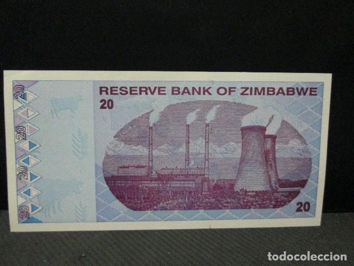 Billetes extranjeros: 20 dlares 2009 zimbabwe sc - Foto 2