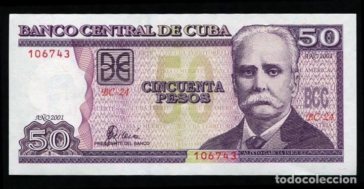 Billetes extranjeros: CUBA 50 Pesos 2001 - Sin Circular - Foto 1