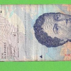 Billetes extranjeros: BILLETE - VENEZUELA - 2 BOLÍVARES - FRANCISCO DE MIRANDA - 24 DE MAYO DE 2007 - CIRCULADO.