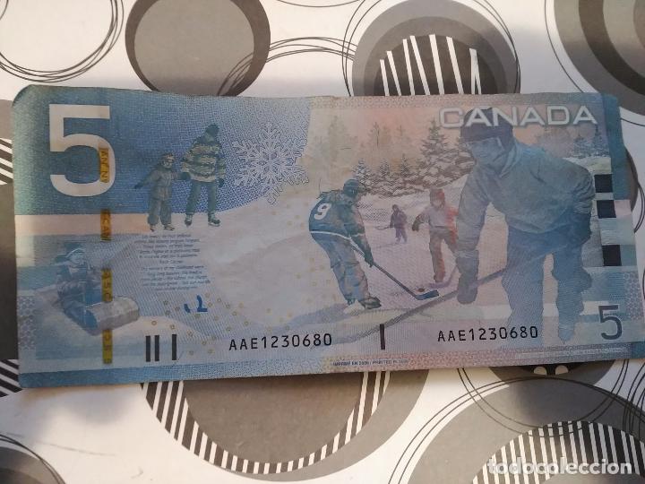 Billetes extranjeros: CANADA. Billete de 5 $ del 2005/2002 - Foto 2