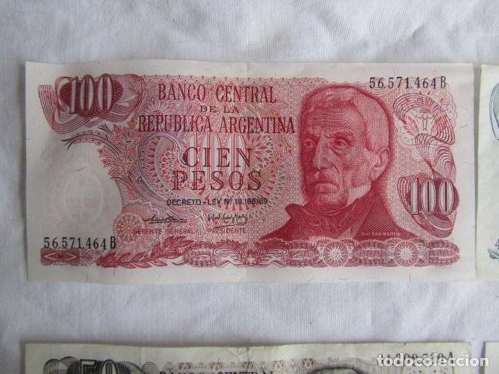 Billetes extranjeros: 4 billetes de la Rep&uacute;blica Argentina - Foto 3