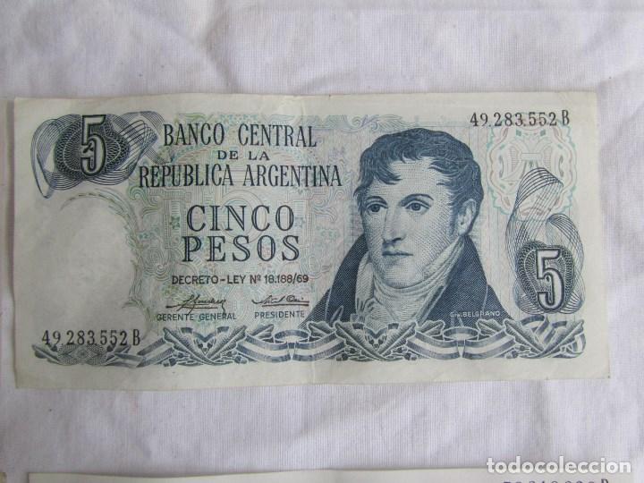 Billetes extranjeros: 4 billetes de la Rep&uacute;blica Argentina - Foto 6