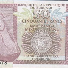 Billetes extranjeros: BILLETES BURUNDI - 50 FRANCS 19-5-94 - SERIE BX 915381 - PICK-36A (SC). Lote 241435350
