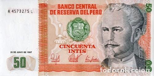 Billetes extranjeros: [CF7575] Per&uacute; 1987, 50 Intis (UNC) - Foto 1