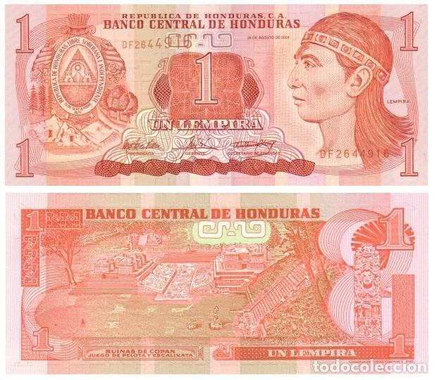 Billetes extranjeros: Honduras 1 lempira 2004 pick 84.d UNC - Foto 1