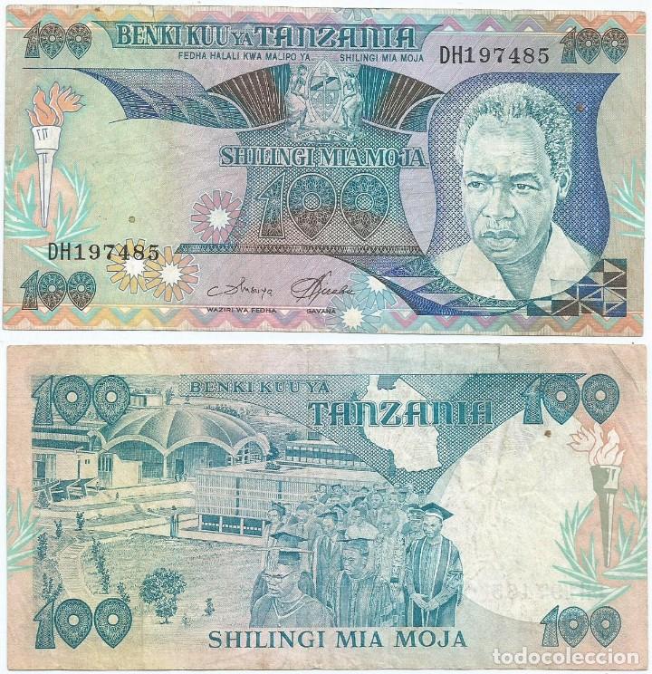 Billetes extranjeros: Tanzania 100 shilingi 1986 pick 14.a ref 1287 - Foto 1