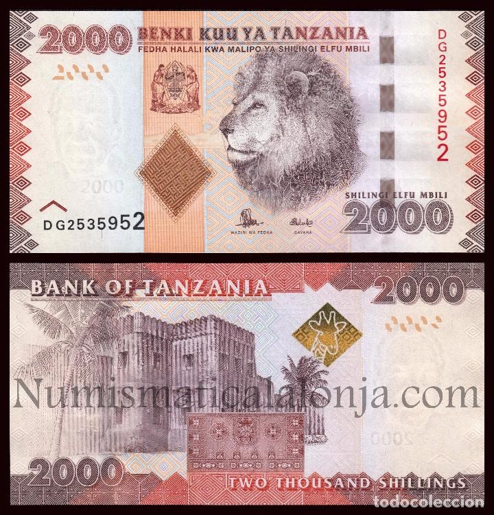 Tanzania 2000 Shillings 2015 Pick 42b Segunda F Vendido En Venta