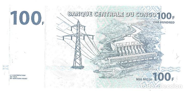 Billetes extranjeros: Congo. 100 francos. 2007 SC - Foto 2