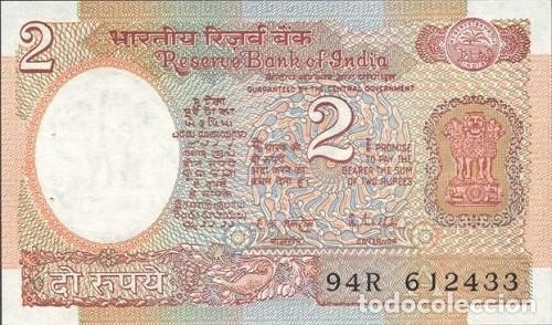 Billetes extranjeros: [CF4196] India 1985, 2 Rupias (tipo i) (UNC) - Foto 1