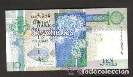 Billetes extranjeros: SEYCHELLES - 10 RUPEES 1994 SC P.36 UNC - Foto 1