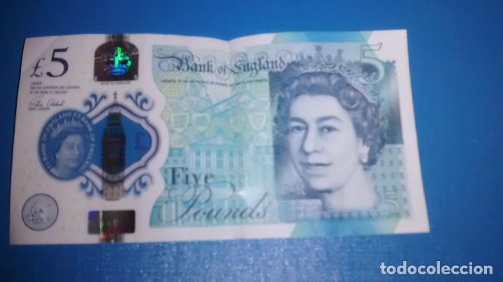Billetes extranjeros: 5 LIBRAS DE INGLATERRA EMISI&Oacute;N 2015 - Foto 1