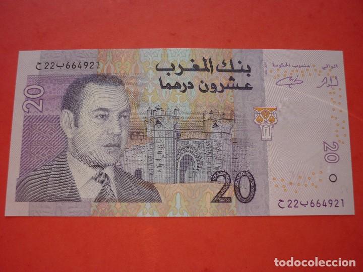 Billetes extranjeros: MARRUECOS 20 DIRHAMS 2005 MOHAMED VI s/c - Foto 1