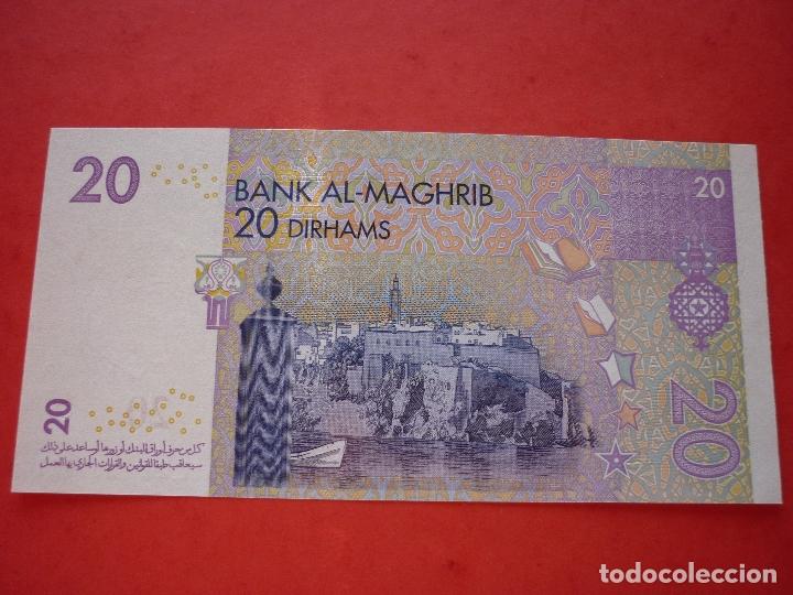Billetes extranjeros: MARRUECOS 20 DIRHAMS 2005 MOHAMED VI s/c - Foto 2