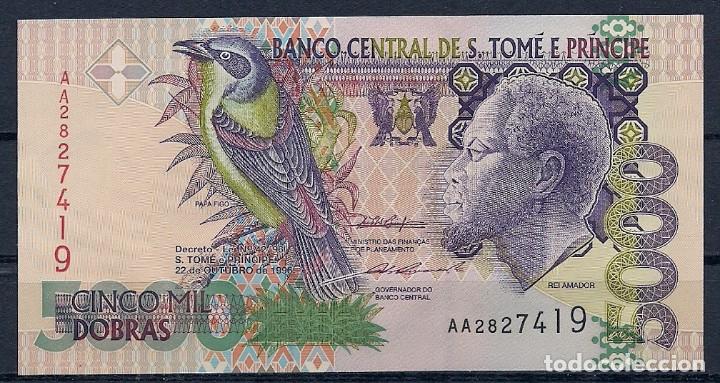 Billets internationaux: S. TOM&Eacute; E PRINCIPE - 5.000 DOBRAS 1996 - S/C - SERIAL AA N&ordm; 2827416 - 19