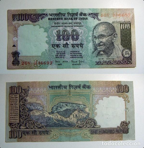 Billetes extranjeros: BILLETE DE INDIA. 100 RUPIAS - Foto 1