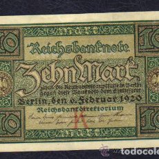Billetes extranjeros: ALEMANIA - 10 MARCOS 1920 P.67 EBC++ XF++ . Lote 103341638