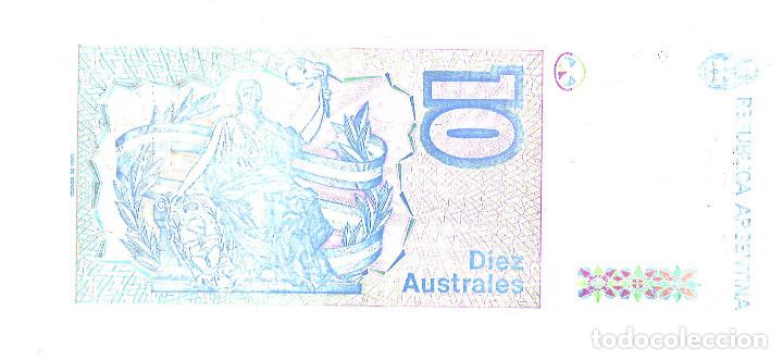 Billetes extranjeros: Argentina. 10 australes. - Foto 2
