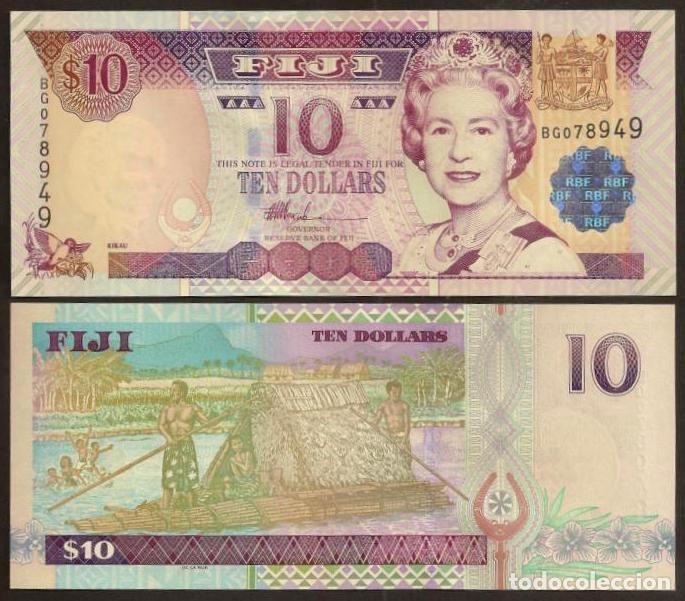 Billetes extranjeros: FiJI (FIYI). 10 $ (2002). S/C. Pick 106.