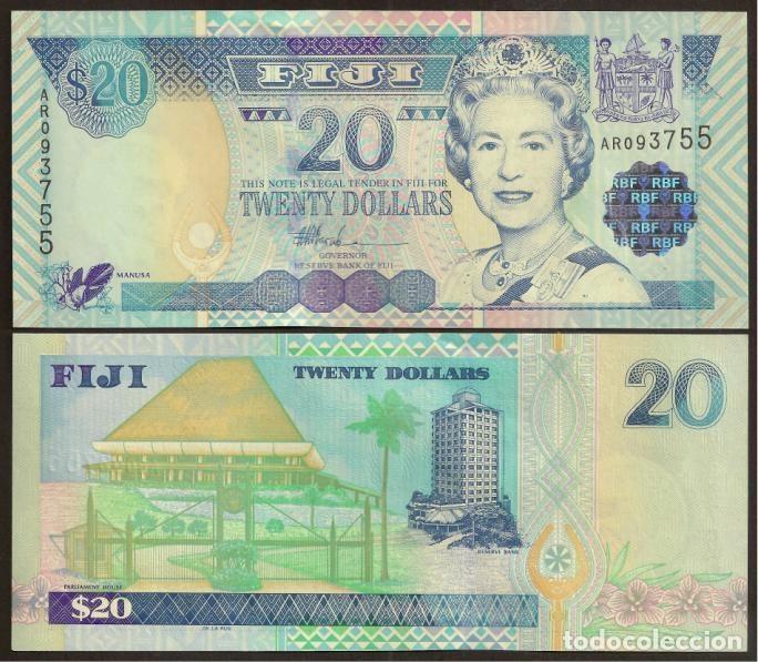 Billetes extranjeros: FiJI (FIYI). 20 $ (2002). S/C. Pick 107.