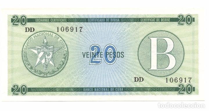 Billetes extranjeros: CUBA - 20 PESOS SERIE B - Foto 1