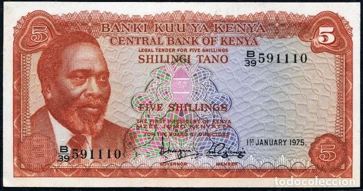 Billetes extranjeros: KENYA - 5 CHELINES - PICK 11B - 1975 S/C - Foto 1