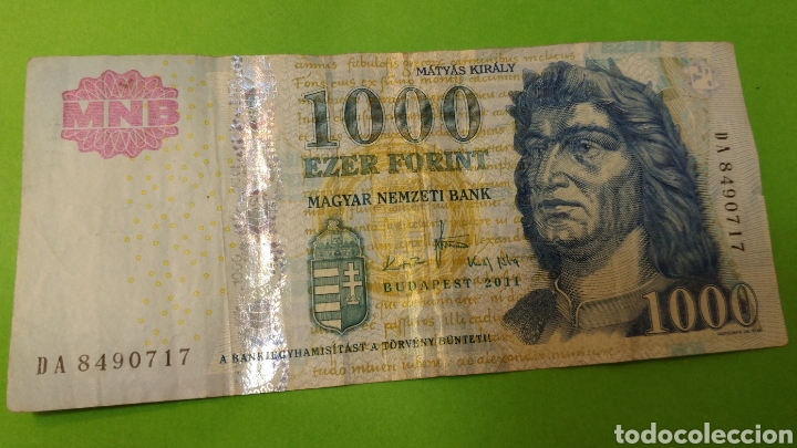 Billetes extranjeros: Hungria 1000 forint 2011 florines. - Foto 1
