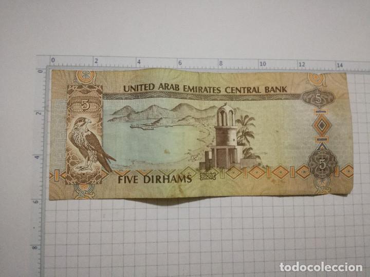 Billetes extranjeros: BILLETE EMIRATOS ARABES - 5 DIRHAMS - A&Ntilde;O 2009 - Foto 2
