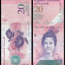 Billetes extranjeros: BILLETE DE AMERICA (VENEZUELA) 20 BOLIVARES 2009 SIN RCULAR-UNC - P-91. Lote 382407459