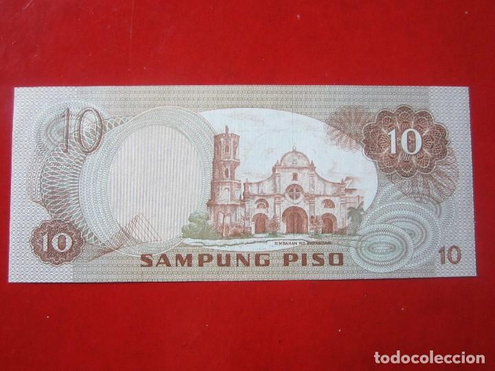 Billetes extranjeros: Filipinas. billete 10 piso. 1981 - Foto 2